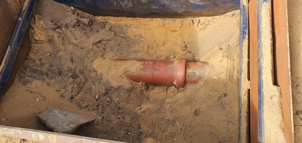 Existing AC sewer Pipe